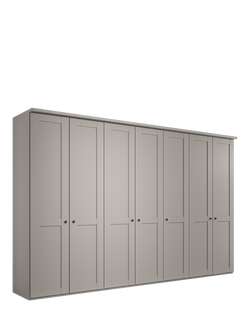 John Lewis Marlow 350cm Hinged Wardrobe, Pebble Grey, Pebble Grey