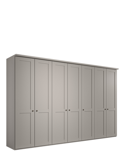 John Lewis Marlow 350cm Hinged Wardrobe, Pebble Grey, Pebble Grey