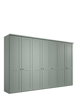 John Lewis Marlow 350cm Hinged Wardrobe, Sage Green, Sage