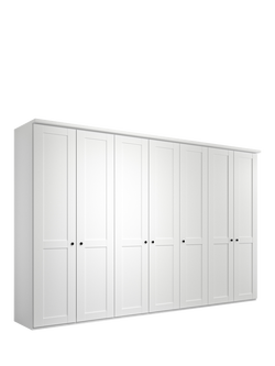 John Lewis Marlow 350cm Hinged Wardrobe, White, White