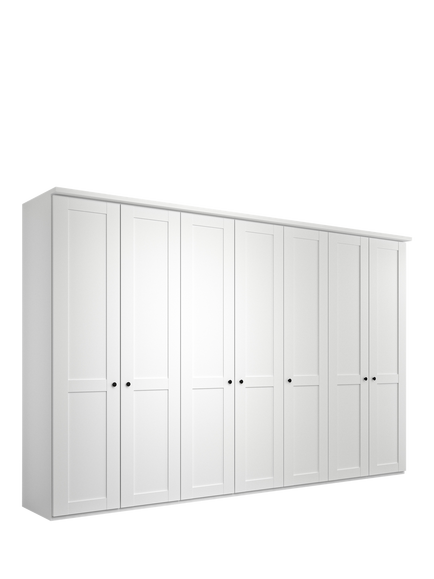 John Lewis Marlow 350cm Hinged Wardrobe, White, White