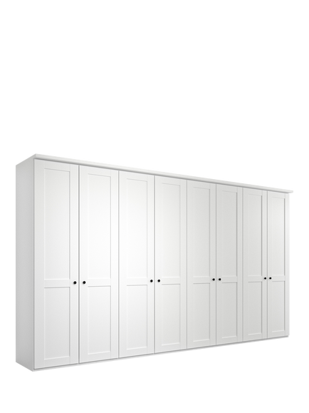 John Lewis Marlow 400cm Hinged Wardrobe, White, White