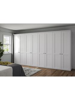 John Lewis Marlow 400cm Hinged Wardrobe, White - view 2, White