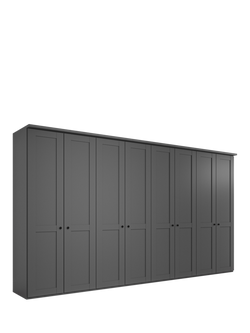 John Lewis Marlow 400cm Hinged Wardrobe, Graphite, Graphite