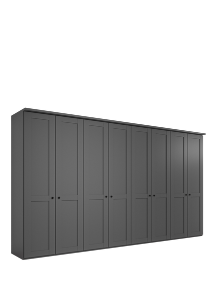 John Lewis Marlow 400cm Hinged Wardrobe, Graphite, Graphite