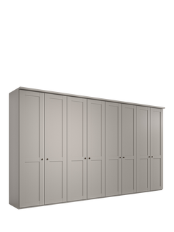 John Lewis Marlow 400cm Hinged Wardrobe, Pebble Grey, Pebble Grey