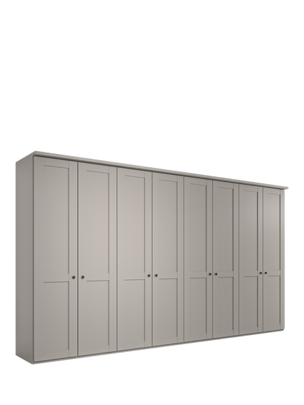 John Lewis Marlow 400cm Hinged Wardrobe, Pebble Grey, Pebble Grey