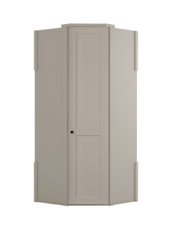 Marlow Hinged 1 Door Corner Unit, Champagne, Champagne