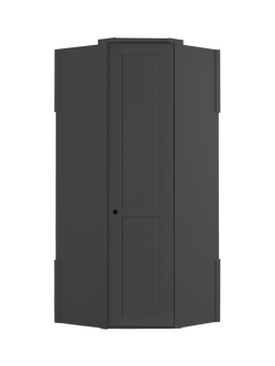 Marlow Hinged 1 Door Corner Unit, Graphite, Graphite