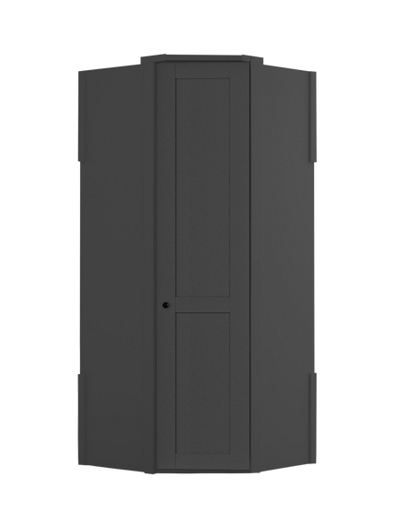 Marlow Hinged 1 Door Corner Unit, Graphite, Graphite
