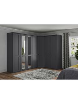 Marlow Hinged 1 Door Corner Unit, Graphite - view 2, Graphite