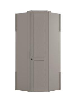 Marlow Hinged 1 Door Corner Unit, Pebble Grey, Pebble Grey
