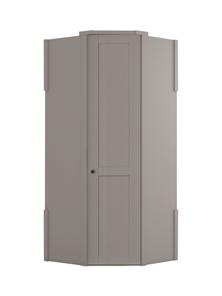 Marlow Hinged 1 Door Corner Unit, Pebble Grey, Pebble Grey