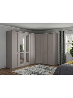 Marlow Hinged 1 Door Corner Unit, Pebble Grey - view 2, Pebble Grey