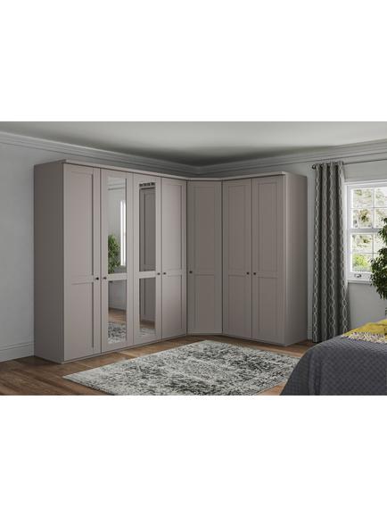 Marlow Hinged 1 Door Corner Unit, Pebble Grey - view 2, Pebble Grey