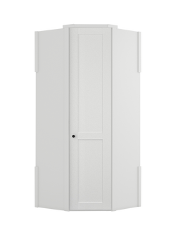 Marlow Hinged 1 Door Corner Unit, White, White
