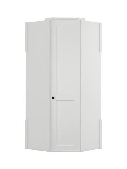 Marlow Hinged 1 Door Corner Unit, White, White
