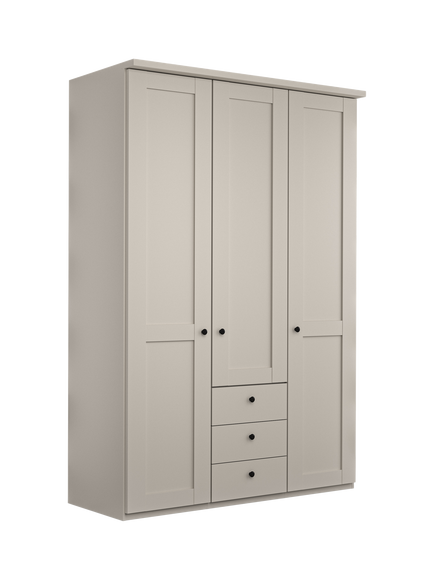 John Lewis Marlow 150cm Hinged Wardrobe with Centre 3 Drawers, Champagne, Champagne
