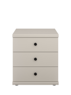 John Lewis Marlow 3 Drawer Bedside Table, Champagne - view 2, Champagne