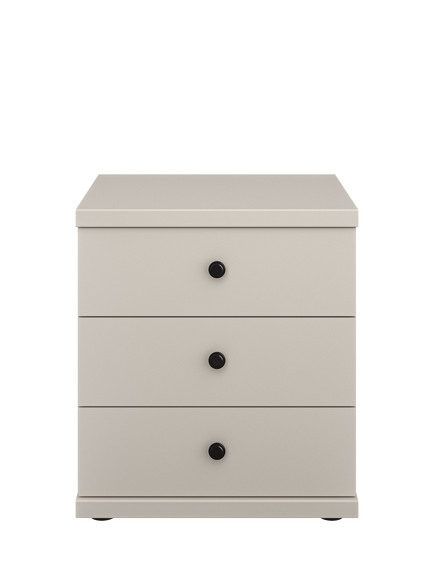 John Lewis Marlow 3 Drawer Bedside Table, Champagne - view 2, Champagne