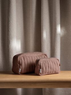 Bedfolk Dream Cotton Make-Up Bag, Rust