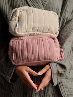 Bedfolk Dream Cotton Make-Up Bag - view 2, Rust