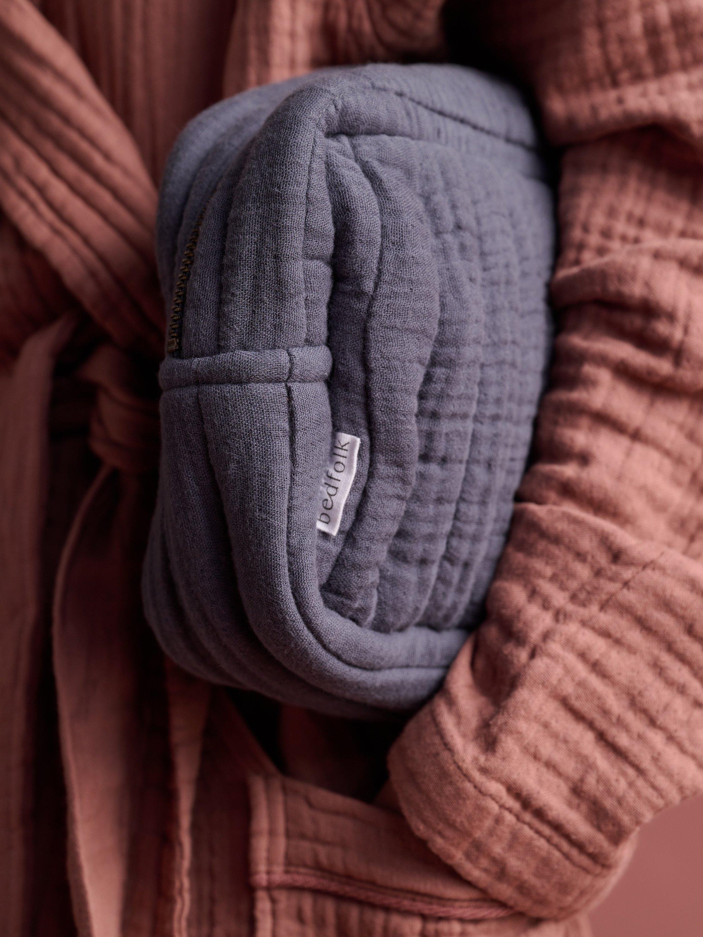 Product image 3 of 5, which shows Bedfolk Dream Cotton Wash Bag, Ink