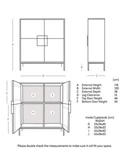 Swoon Banner Cabinet, Brown/Brass - view 2, Brown Brass