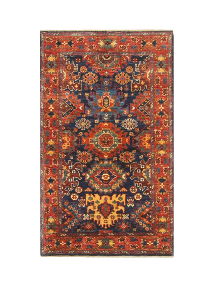 Gooch Oriental Fine Aryana Rug, Blue, L150 x W90 cm