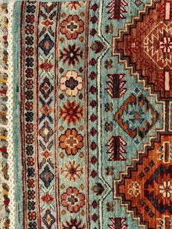 Gooch Oriental Khurjeen Rug, Blue, L233 x W176 cm - view 2, Blue