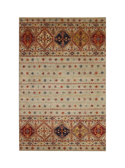 Gooch Oriental Khurjeen Rug, Blue, L184 x W122 cm, Grey