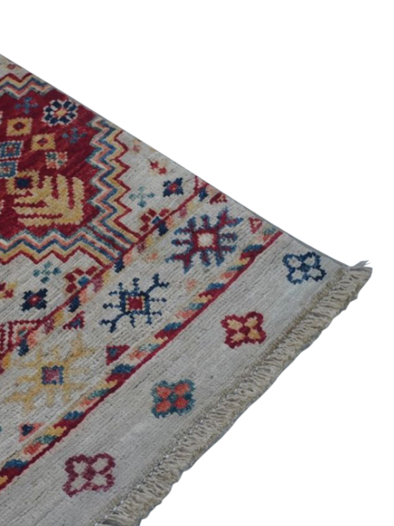 Gooch Oriental Khurjeen Rug, Blue, L184 x W122 cm - view 2, Grey