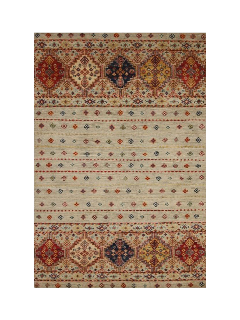 Gooch Oriental Khurjeen Rug, Grey, L185 x W123 cm