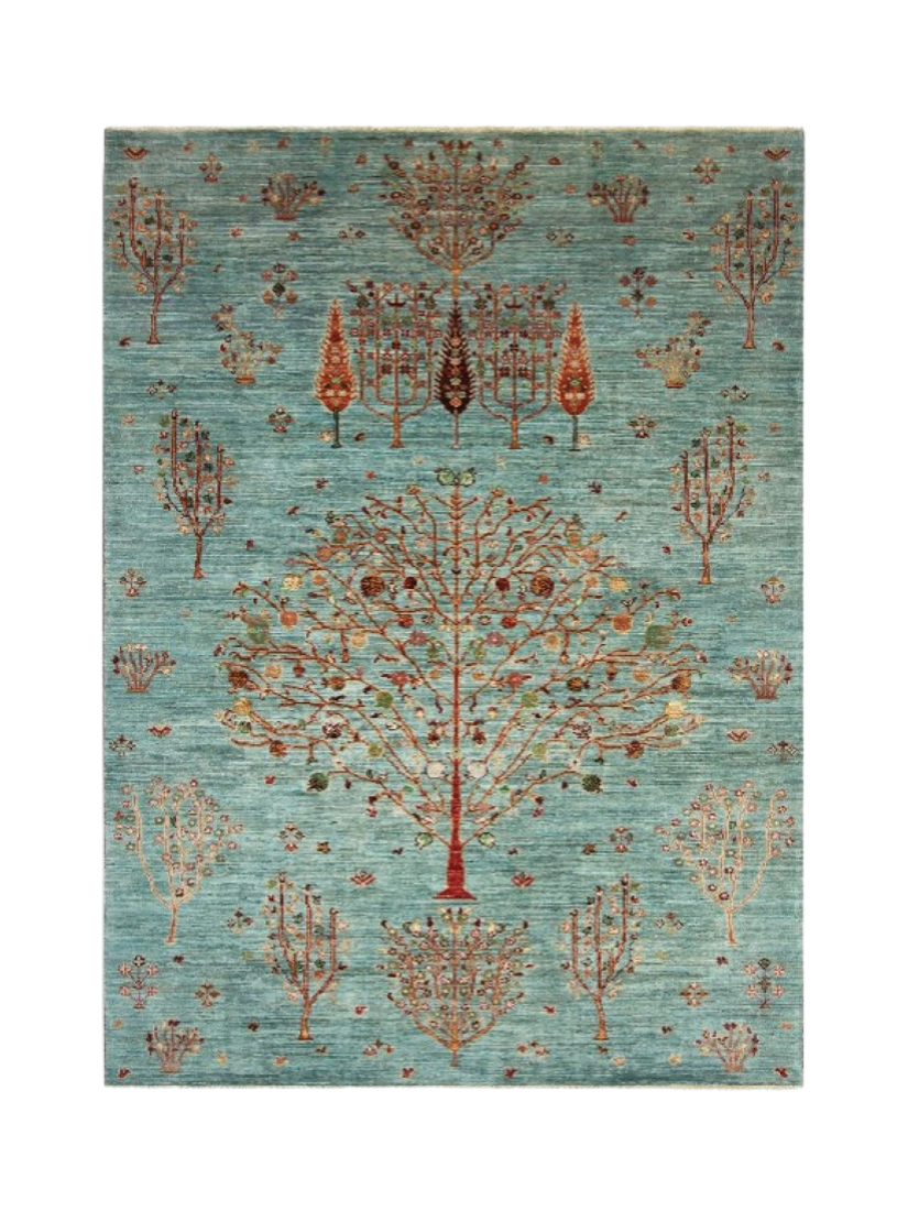 Gooch Oriental Loribaft Rug, Green, L248 x W176 cm
