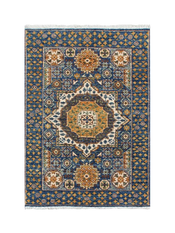 Gooch Oriental Mamluk Rug, Blue, L118 x W80 cm, Blue