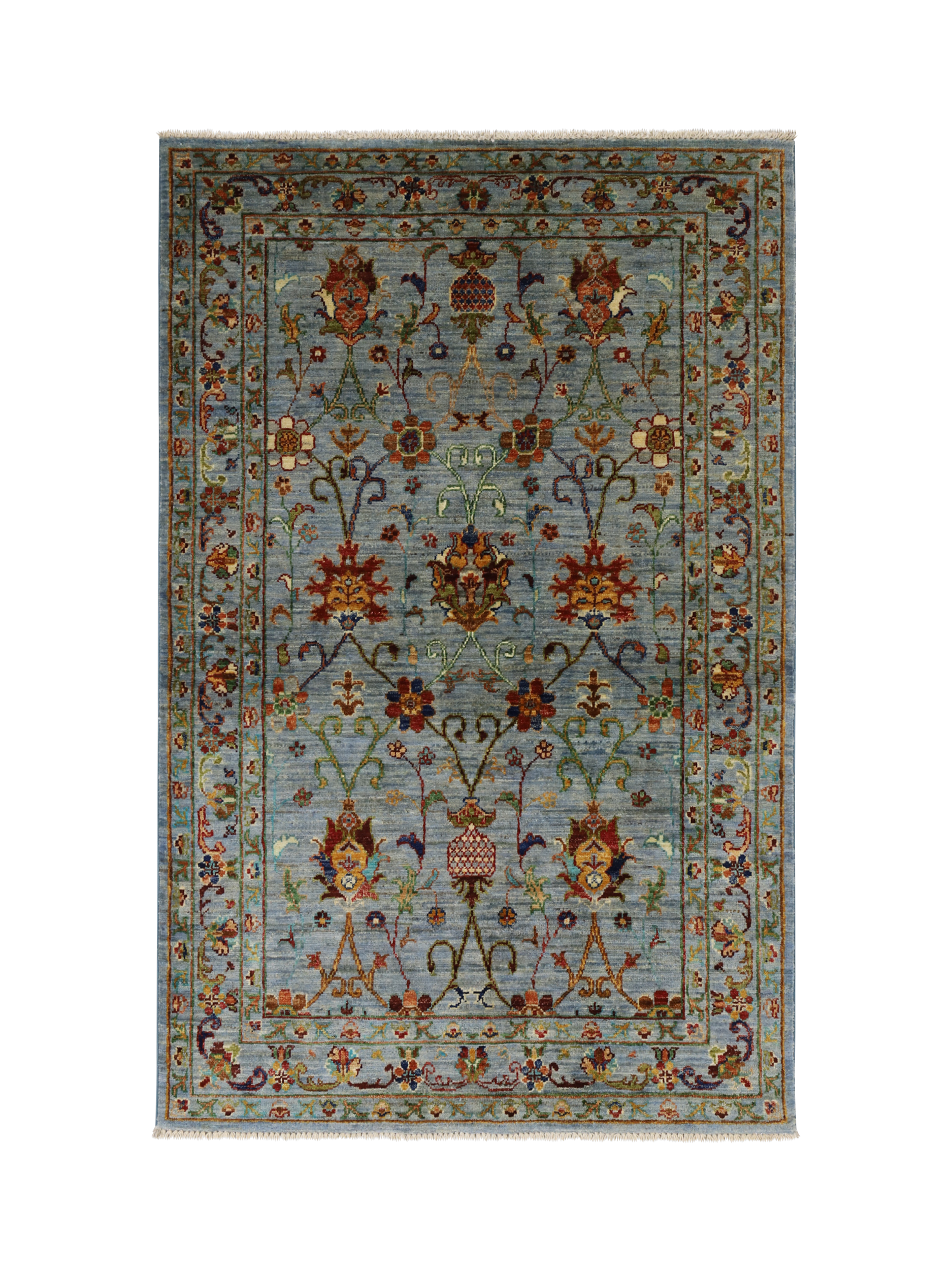 Gooch Oriental Sultani Pure Wool Rug, Grey, L156 x W101 cm