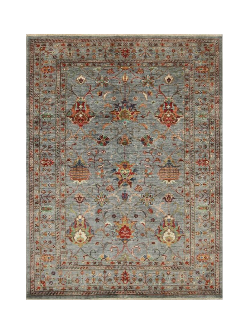 Gooch Oriental Sultani Rug, Grey, L204 x W149 cm