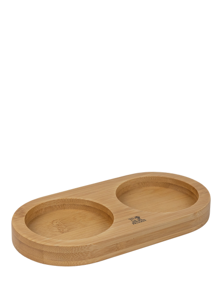 Peugeot Linea Salt & Pepper Mill Bamboo Tray, Natural, Bamboo
