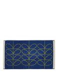 Orla Kiely Linear Stem Bath Mat, Navy/Olive