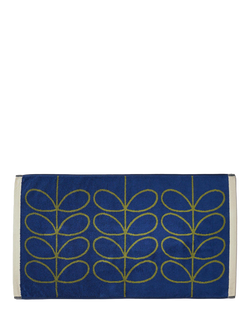 Orla Kiely Linear Stem Bath Mat, Navy/Olive, Navy/Olive
