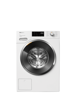 Miele WWE380 Freestanding Washing Machine, 8kg Load, 1400rpm Spin, Lotus White, Lotus White