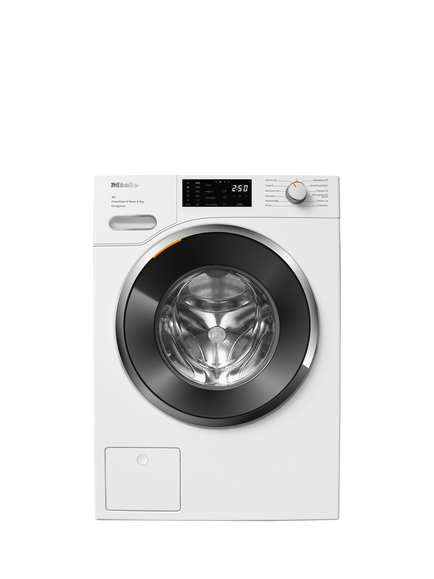 Miele WWE380 Freestanding Washing Machine, 8kg Load, 1400rpm Spin, Lotus White, Lotus White