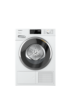 Miele TWH780WP Freestanding Heat Pump Tumble Dryer, 9kg Load, Lotus White, Lotus White