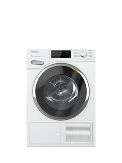Miele TWL780WP Freestanding Heat Pump Tumble Dryer, 9kg Load, Lotus White, Lotus White
