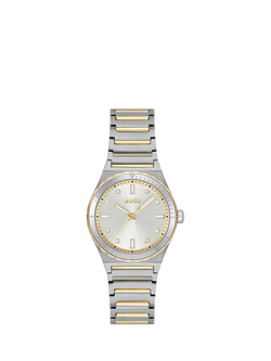 BOSS 1502790 Women's Candor Sport Crystal Bracelet Strap Watch, Gold And Silver