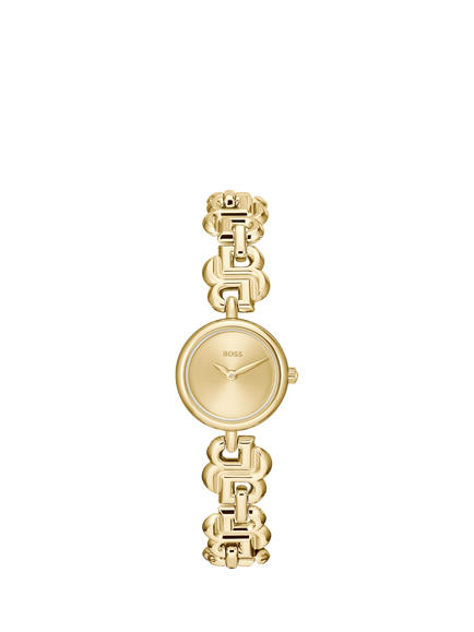 BOSS 1502794 Women's Double B Bracelet Strap Watch, Gold, Gold