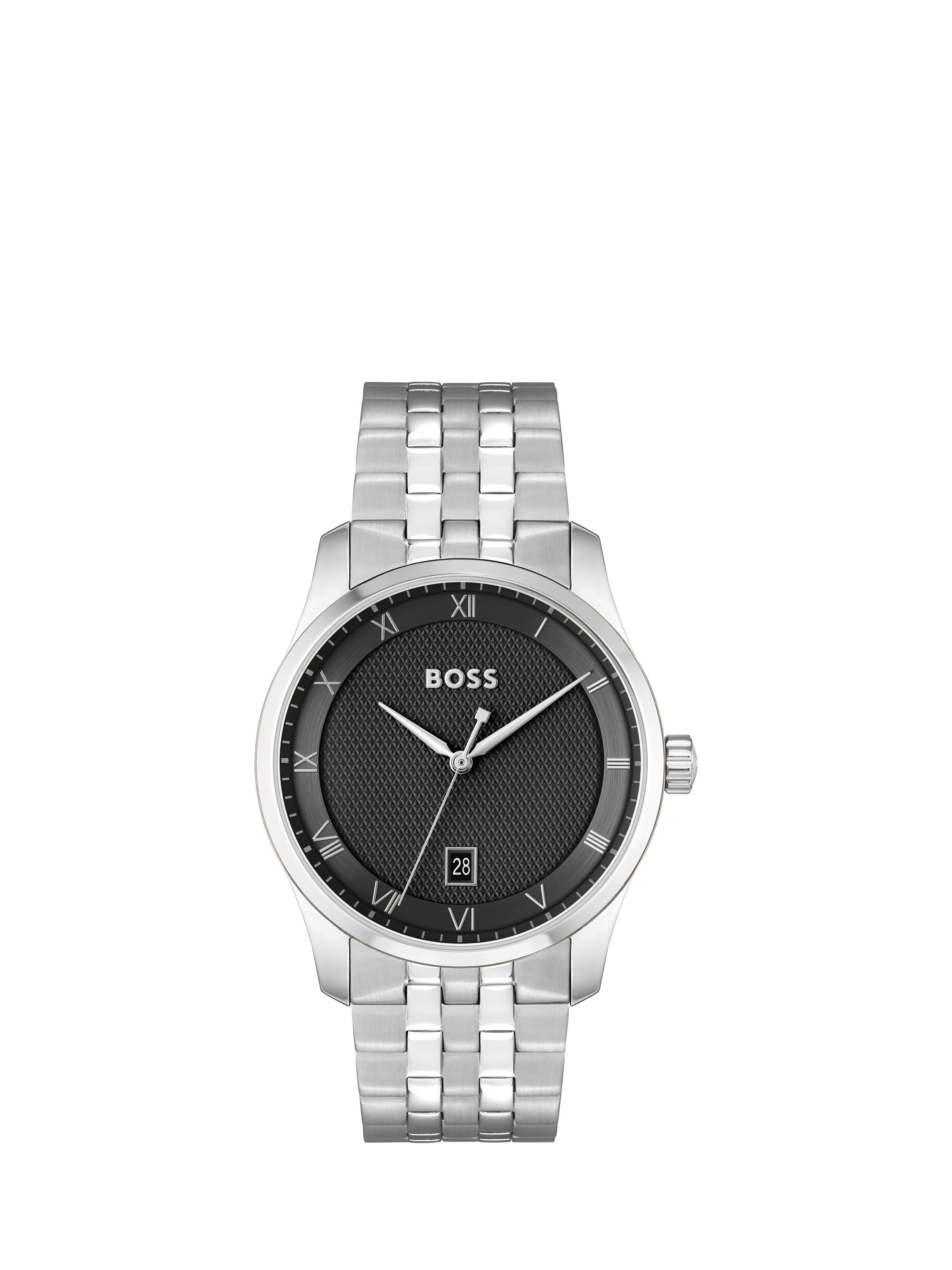 Product image 1 of 5, which shows BOSS 1514123 Men's Principle Date Bracelet Strap Watch, Black