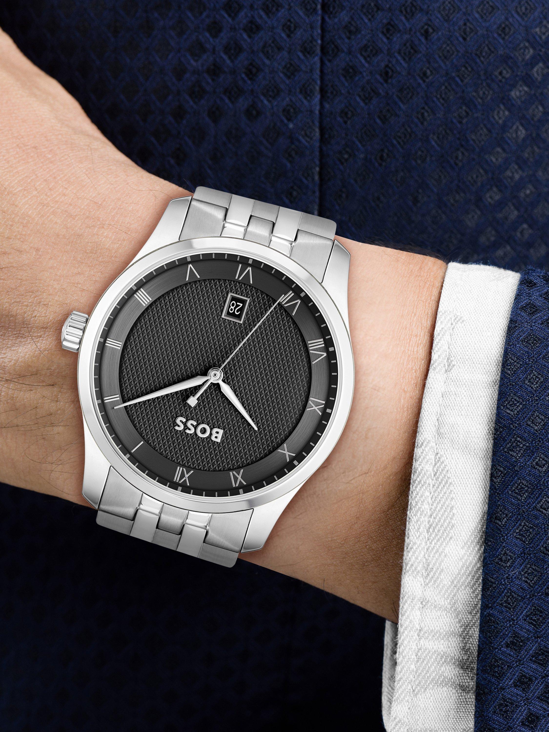 Product image 4 of 5, which shows BOSS 1514123 Men's Principle Date Bracelet Strap Watch, Black