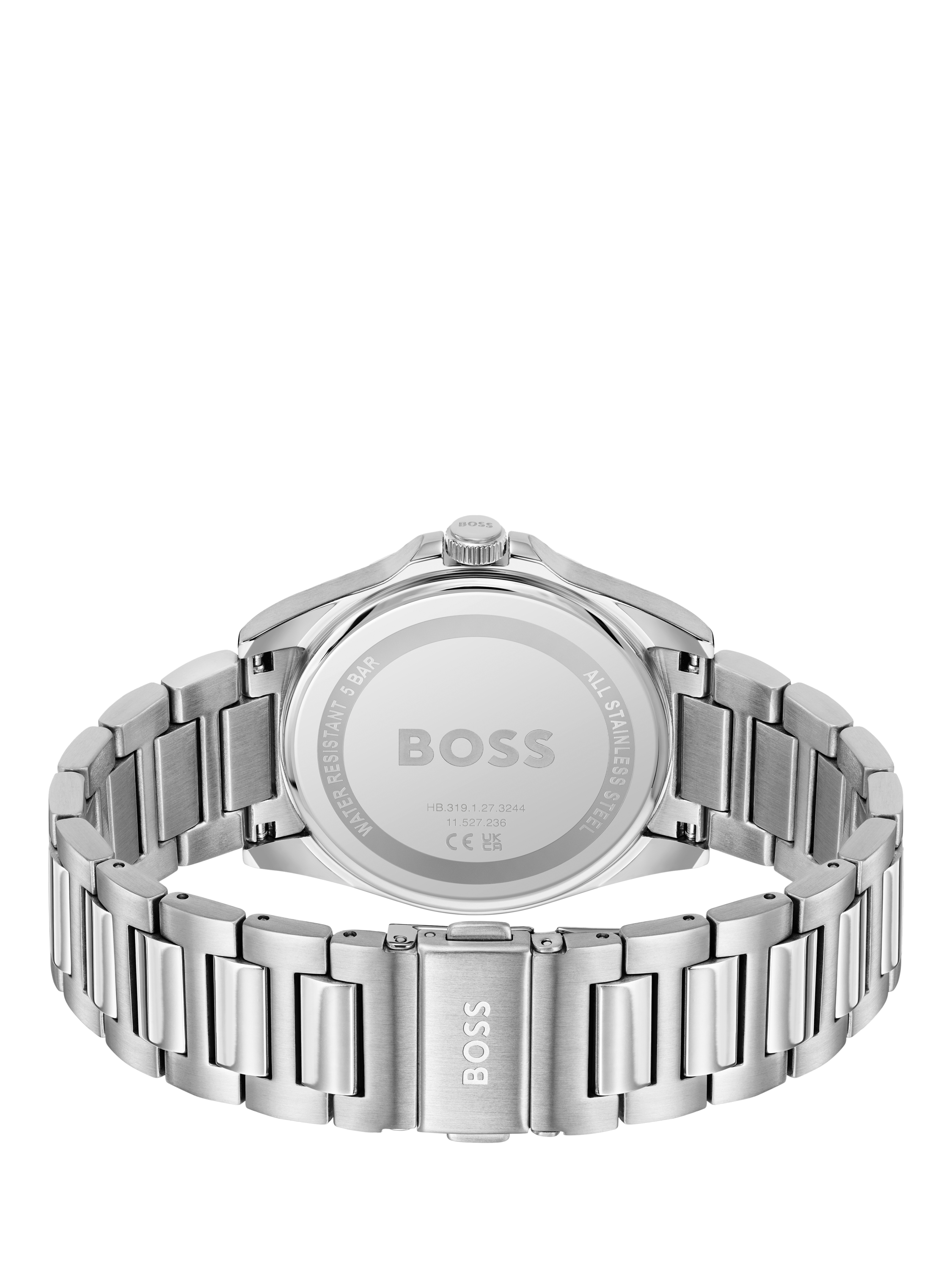 Product image 2 of 7, which shows BOSS 1514176 Men's Strike Date Bracelet Strap Watch, Silver