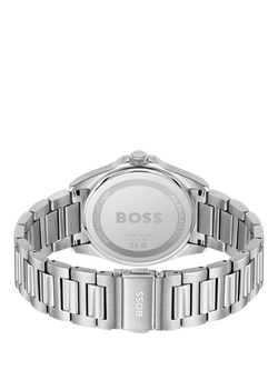 BOSS 1514176 Men's Strike Date Bracelet Strap Watch, Silver - view 2, Silver